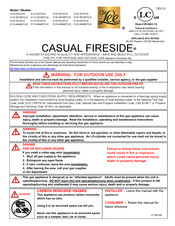 OW Lee CASUAL FIRESIDE 5122-4272O-E Owner's Manual