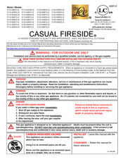 OW Lee CASUAL FIRESIDE 5110-54BTO-E Owner's Manual