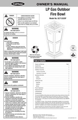 Uniflame GLT1332SP Owner's Manual