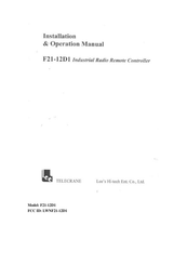 Telecrane F21-12D1 Installation & Operating Instructions Manual