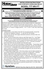 SymCom MotorSaver 777-MV-FT Installation Instructions Manual