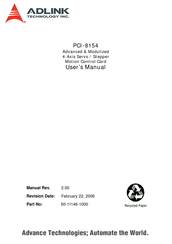 Adlink Technology PCI-8154 User Manual