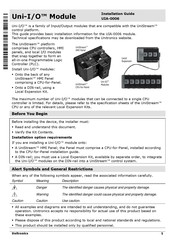 Unitronics Uni-I/O UIA-0006 Installation Manual