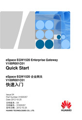 Huawei eSpace EGW1520A Quick Start Manual