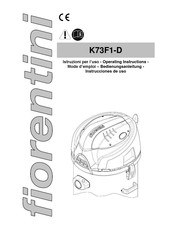 FIORENTINI K73F1-D Operating Instructions Manual