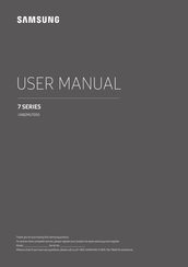 Samsung UN82MU7050 User Manual