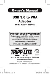 Tripp Lite U344-001-VGA Owner's Manual