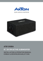 AXTON ATB120QBA Installation & Operation Manual