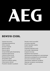 Aeg BEWS18-230BL-0 Instructions Manual