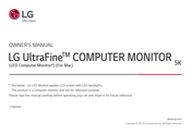 LG UltraFine 27MD5KL-B.AAU Owner's Manual