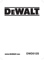 DeWalt DWD012S Quick Start Manual