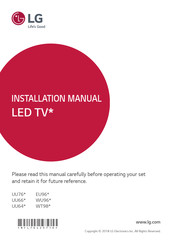 LG 65WU960H.AEK Installation Manual