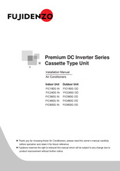 FUJIDENZO FIC480G IN Installation Manual