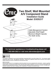 Etec EXDS217 Installation Manual