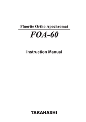 Takahashi FOA-60 Instruction Manual