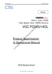 CIS VCC-FC20U19CL Product Specification & Operational Manual