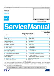 AOC 1912VWA Service Manual