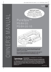 Intex PureSpa PS-BH-20 Owner's Manual