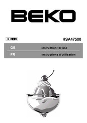 Beko HSA47500 Instructions For Use Manual