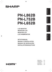 Sharp PN-L862B Setup Manual