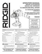 RIDGID R860092 Operator's Manual