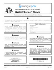 magicpak HWC8N4812P18A Installation Instructions Manual