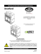 Osburn Stratford OB04002 Installation And Operation Manual
