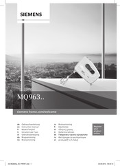 Siemens MQ963 Series Instruction Manual