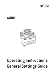 Ricoh Aficio A080 Operating Instructions Manual