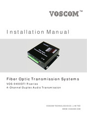 Voscom VOS-0400DT Series Installation Manual