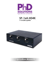 PhD Solutions SP-1x4-HD4K Operation Manual