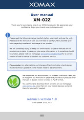 Xomax XM-02Z User Manual