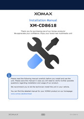 Xomax XM-CDB618 Installation Manual