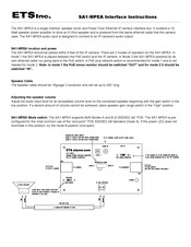 Ets SA1-MPEA Instructions