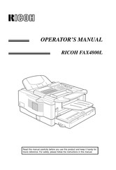 Ricoh FAX4800L Operator's Manual