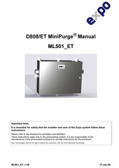 EXPO MiniPurge D808/ET Manual