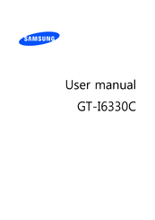 Samsung GT-I6330C User Manual