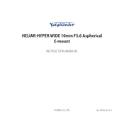 VOIGTLANDER HELIAR-HYPER WIDE 10mm F5.6 Aspherical Instruction Manual