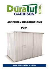 Riverlea Duratuf Garrison Sheds PL84 Assembly Instructions Manual