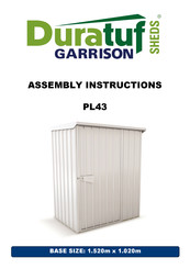 Riverlea Duratuf Garrison Sheds PL43 Assembly Instructions Manual