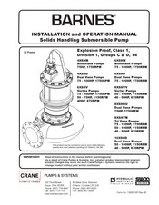 Crane BARNES 4XSHM Installation And Operation Manual