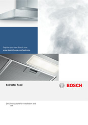 Bosch DWQ96DM50B Instructions For Installation And Use Manual