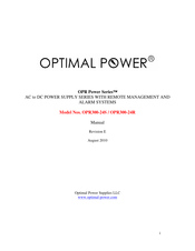 Optimal Power OPR Power OPR300-24R Manual