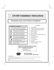 Voxx Electronics CA-420 Installation Instructions Manual