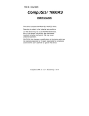 CompuSTAR 1000AS User Manual
