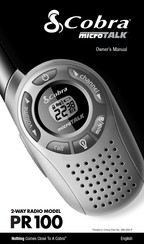 Cobra microTALK PR100 Owner's Manual
