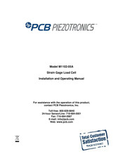PCB Piezotronics M1102-05A Installation And Operating Manual