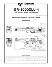 Tadano GR-1000XLL-4 Manual