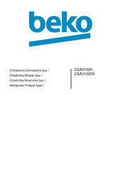 Beko CSA31020 Manual