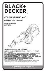 Black & Decker PHV1811 Instruction Manual